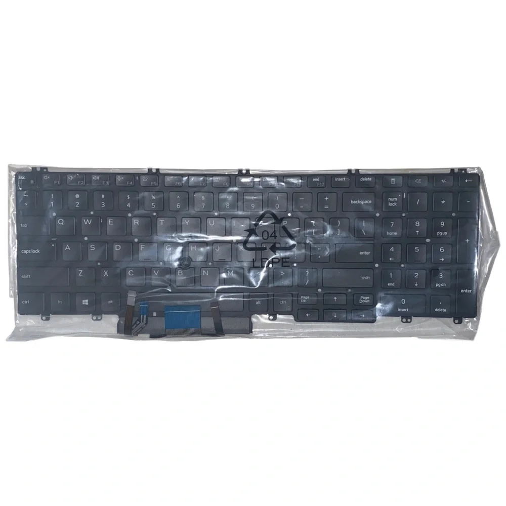 U.S English Keyboard Backlit Layout for Dell Precision & Latitude Laptop Series